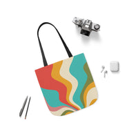 Cool Colorful Retro Canvas Tote Bag