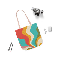 Cool Colorful Retro Canvas Tote Bag