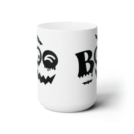 Halloween White "BOO" Ceramic Mug 15oz