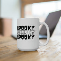 Halloween White Spooky Ceramic Mug 15oz