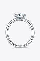 1 Carat Moissanite 925 Sterling Silver Solitaire Ring