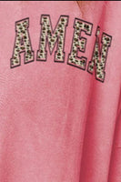 AMEN Graphic Dropped Shoulder Slit Sweatshirt