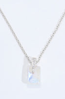 925 Sterling Silver Natural Moonstone Pendant Necklace