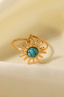 Natural Stone Sun Shape Open Ring