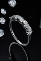 1 Carat Moissanite 925 Sterling Silver Half-Eternity Ring