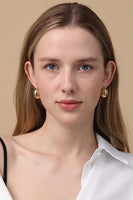 Chunky C-Hoop Brass Earrings