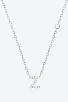 V To Z Zircon 925 Sterling Silver Necklace