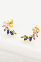 Multicolored Zircon 925 Sterling Silver Earrings