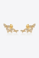 Zircon Butterfly 925 Sterling Silver Earrings