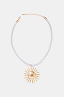 Zinc Alloy Sun Shape Pendant Necklace