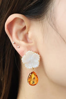 Contrast Teardrop Drop Earrings