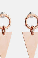 Stainless Steel Triangle Dangle Earrings