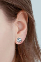 Stuck On You 4 Carat Moissanite Stud Earrings