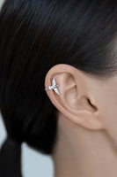 Bird-Shaped 925 Sterling Silver Single Cuff Earring