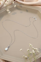 Opal Oval Pendant Chain Necklace