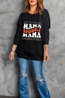 Round Neck Long Sleeve SPOOKY MAMA Sweatshirt