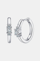 Moissanite 925 Sterling Silver Huggie Earrings