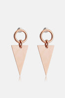 Stainless Steel Triangle Dangle Earrings