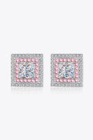 Moissanite Square Stud Earrings