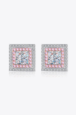 Moissanite Square Stud Earrings