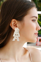 MAMA Beaded Dangle Earrings