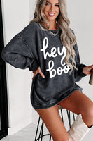 Round Neck Dropped Shoulder Graphic Sweatshirt