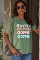 COFFEE Graphic Round Neck Tee