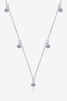 Moissanite Rhodium-Plated Necklace