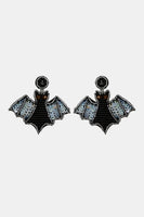 Bat Shape Beaded Dangle Earrings