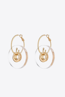 Contrast Hoop Drop Earrings