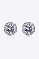 2 Carat Moissanite 925 Sterling Silver Stud Earrings