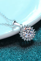 925 Sterling Silver Moissanite Pendant Necklace