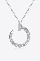 1 Carat Moissanite Open Ring Pendant Necklace