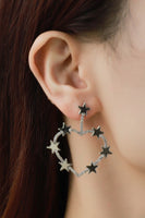 Star Zircon Heart-Shaped Earrings