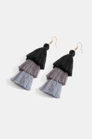 Triple-Layer Tassel Dangle Earrings