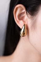 Big Size Water Drop Brass Earrings