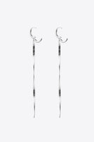 925 Sterling Silver Long Snake Chain Earrings