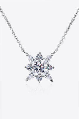 Moissanite Rhodium-Plated Necklace