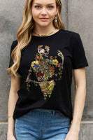 Simply Love Full Size Skeleton Graphic Cotton Tee