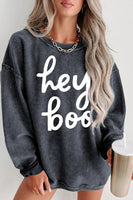 Round Neck Dropped Shoulder Graphic Sweatshirt