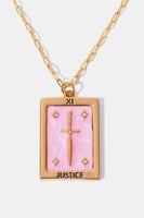 Tarot Card Pendant Copper Necklace