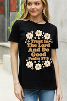 Simply Love Full Size TRUST IN THE LORD AND DO GOOD PSALM 37:3 Graphic Cotton Tee