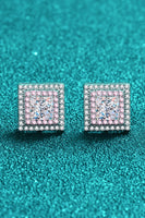 Moissanite Square Stud Earrings