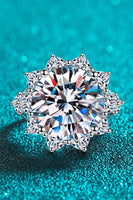 10 Carat Moissanite Flower-Shaped Ring