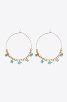 Turquoise Stainless Steel Hoop Earrings