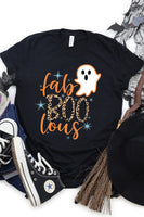 Round Neck Short Sleeve Ghost Graphic T-Shirt