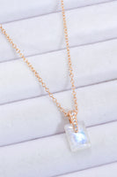 925 Sterling Silver Natural Moonstone Pendant Necklace