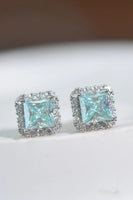 2 Carat Moissanite Square Earrings