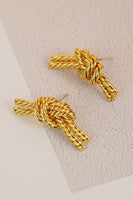 18K Gold Plated Twisted Earrings