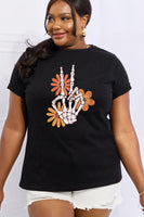 Simply Love Full Size Skeleton Hand Graphic Cotton Tee